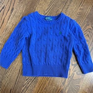 Polo by Ralph Lauren Kids Blue Cable Knit Sweater
